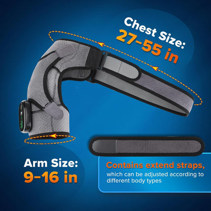 WoloyHeatie Cordless Shoulder Heating Pad with Massage, FSA Eligible Items