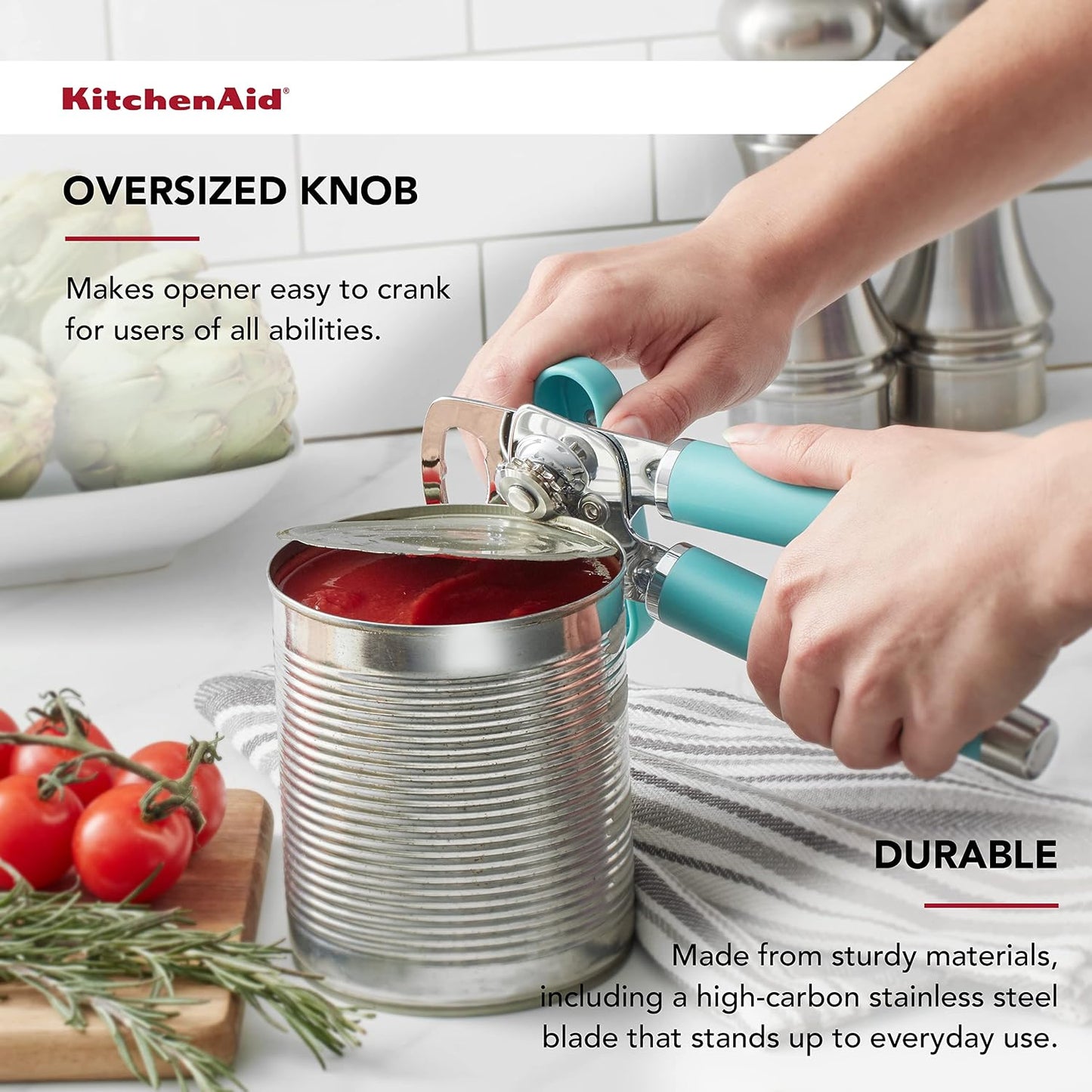 KitchenAid Gourmet Multifunction Can Opener/Bottle Opener, 8.36-Inch, Pistachio