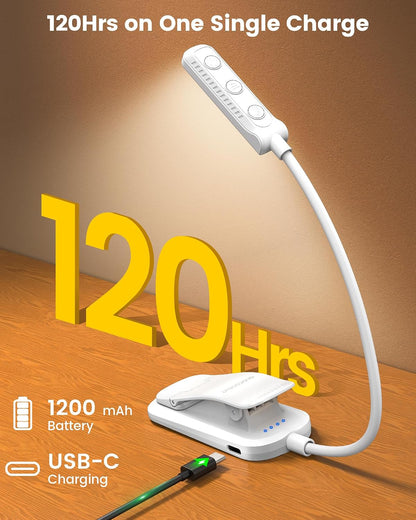 Glocusent 13 LED Book Lights for Reading at Night, Gifts for Book Lovers