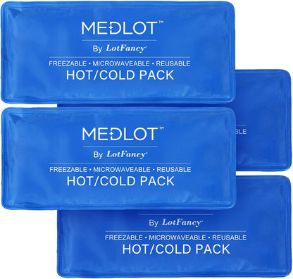 LotFancy Gel Ice Packs, 2pc Reusable Hot Cold Pack for Therapy, Heating Cooling Gel Pad, Pain Relief for Face, Head, TMJ, Wisdom Teeth, Oral Facial Surgery, Sport Injuries, Migraine, Muscle Joint
