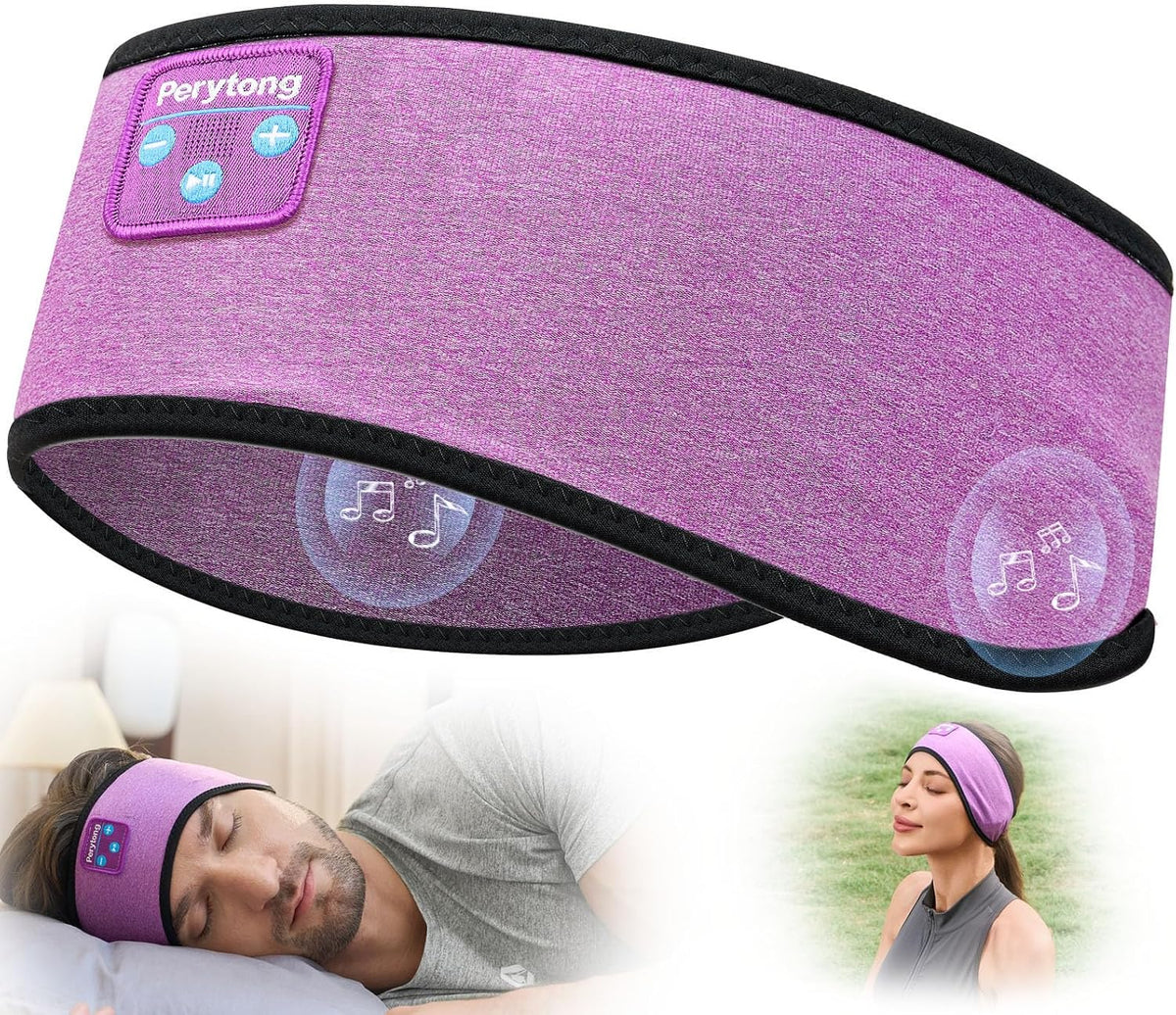 Sleep Headphones | Bluetooth 5.4 Headband | Wireless Earbuds Earphones Sweat Resistant with Ultra-Thin HD Stereo Speaker, Headphone Band for Side Sleepers Workout Running Tech Gadgets Unique Gifts