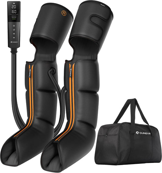 QUINEAR Leg Massager, 3-in-1 Foot Calf & Thigh Massager with Heat and Compression Therapy, Leg Massage Boots for Pain Relief, FSA-HSA Eligible