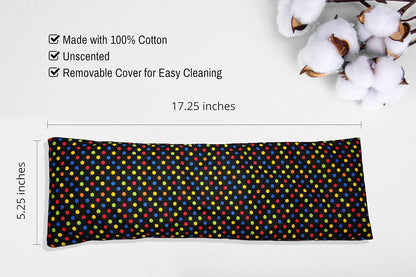 Microwavable Corn Filled Heating Pad and Cold Pack/Washable 100% Cotton Cover (Cross Hatch - Mint, 7.5in W x 11in L)