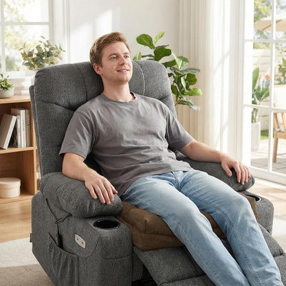 baibu Memory Foam Recliner Cushions for Elderly, 20 x 20 x 5 Inch,Dark Grey