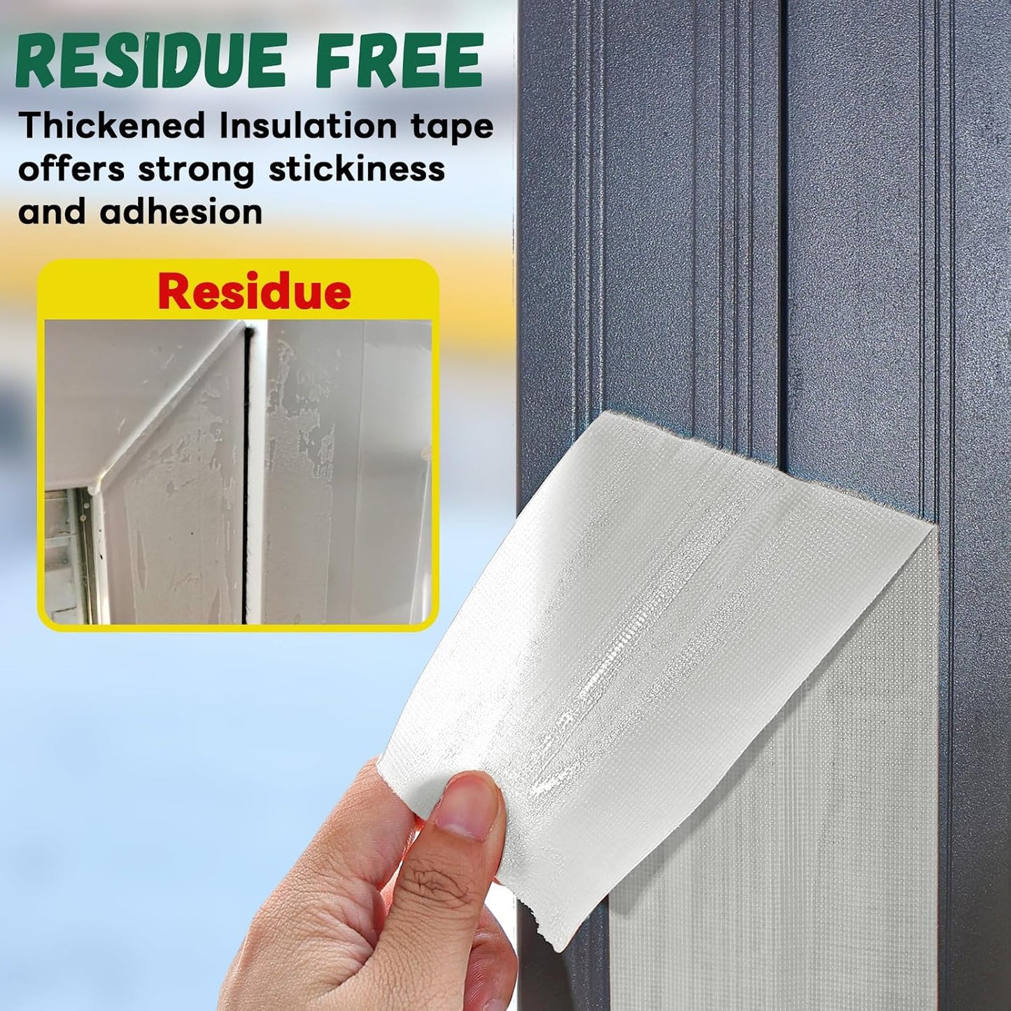 Window Sealing Tape, 20 Mil Thick Window AC Insulation Sealing Draft Tape | 3 inch X 33 FT, Blocker for Cold Heat Air, Waterproof Tape for Repair, Heavy Duty No Residue (Clear)