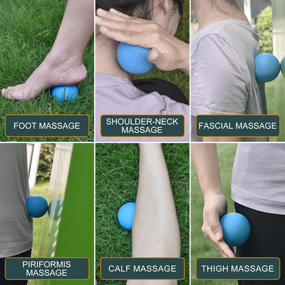 Massage Lacrosse Balls for Myofascial Release,Yoga Deep Tissue Massage,Trigger Point Therapy and Foot Plantar Fasciitis,Muscle Soreness Massager Ball (2Pack,Deep Blue and Purple) | Get Rid Of Muscle Pain,Massage Anywhere