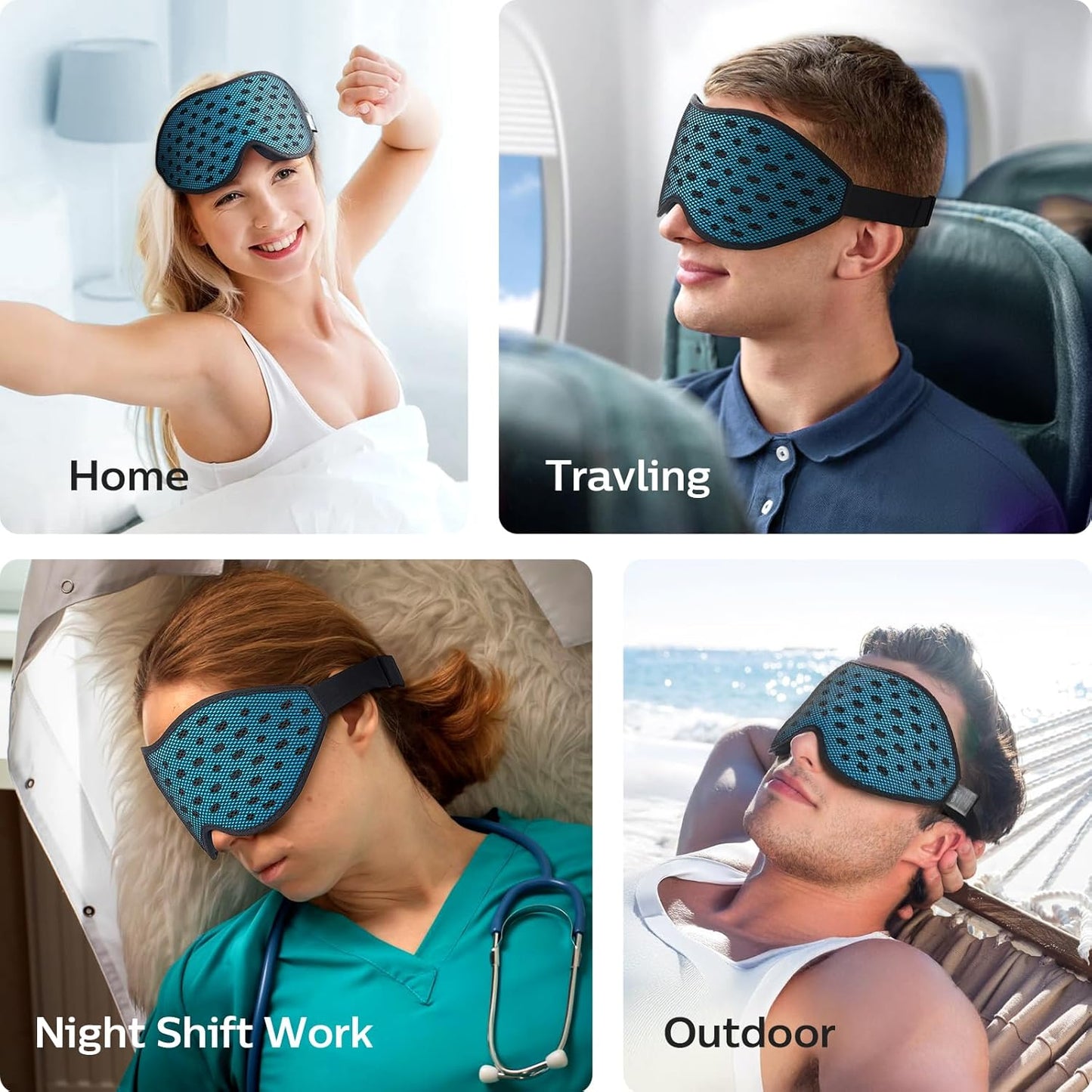 LitBear Breathable Sleep Mask, 3D Eye Mask Sleep for Side Sleepers Women Men