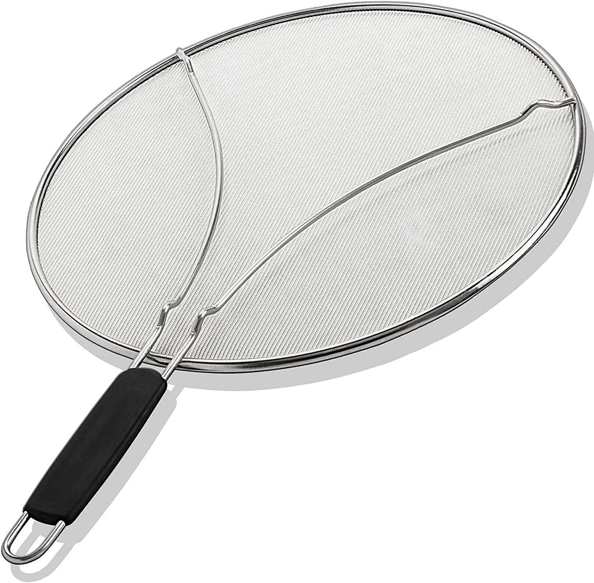 Splatter Screen for Frying Pan - 15 Inch Stainless Steel Grease Splatter Guard - Cover Oil Splash when Sizzling Bacon, Cooking Fried Chicken or Popcorn