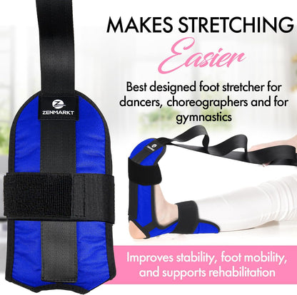 Foot and Calf Stretcher Strap for Physical Therapy and Flexibility | Supports Foot and Calf Stretching for Yoga, Gymnastics and Recovery, Ideal for Plantar Fasciitis Relief