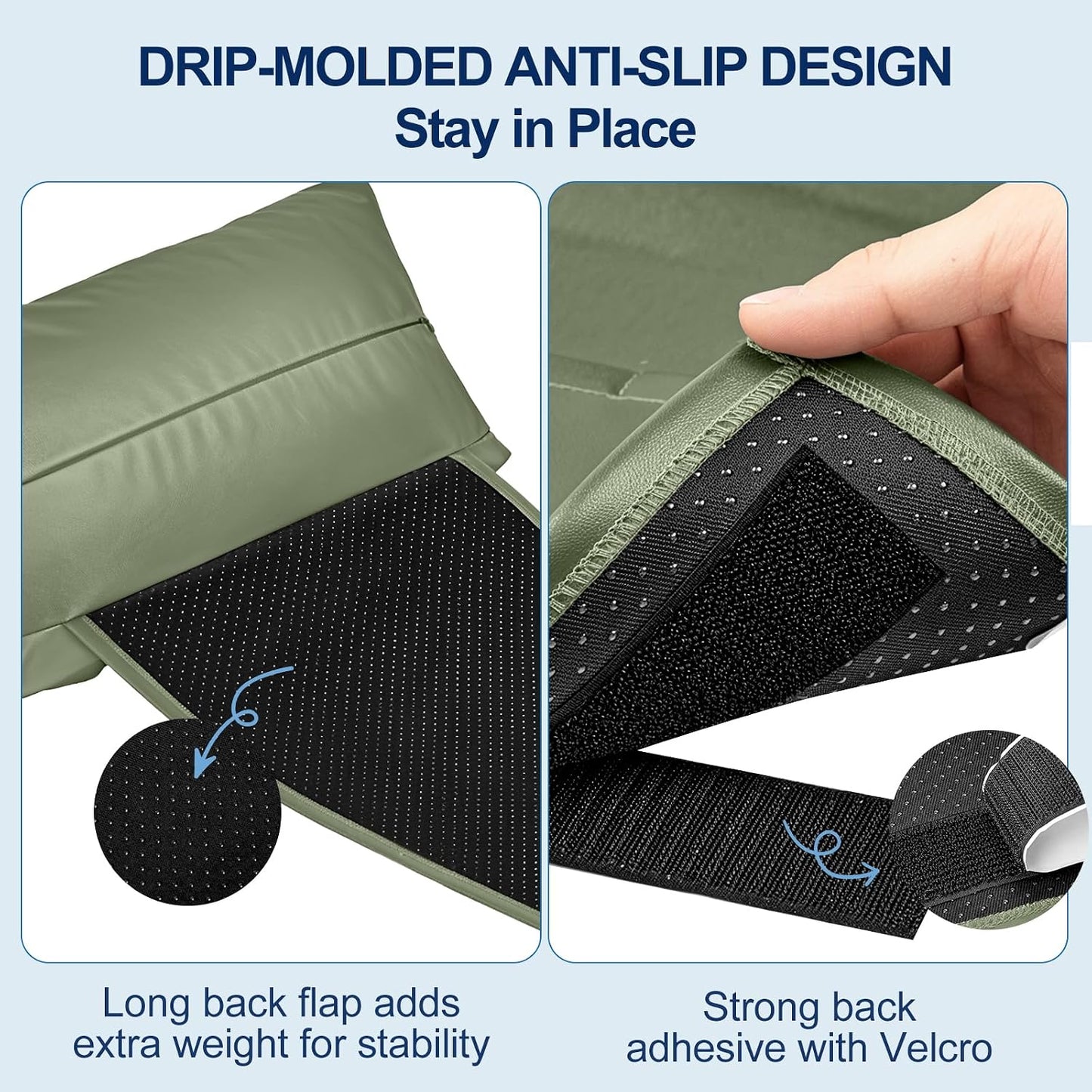 Recliner Pillow, Adjustable Neck & Head Support Pillow | Faux Leather, Weighted Non-Slip Flap, Adjustable Filling, Pain Relief & Relaxation, for Recliners, Sofas, Office Chairs