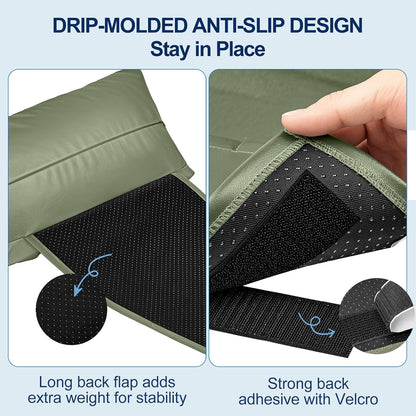 Recliner Pillow, Adjustable Neck & Head Support Pillow | Faux Leather, Weighted Non-Slip Flap, Adjustable Filling, Pain Relief & Relaxation, for Recliners, Sofas, Office Chairs