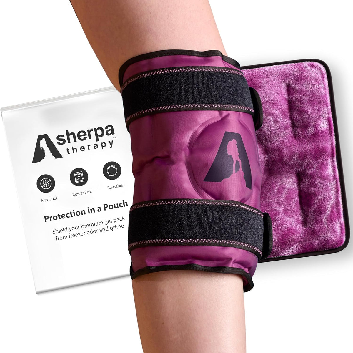 Flexible Knee Wrap Hot and Cold Gel Pack 10" x 12.5"
