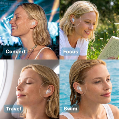 Medi Grade Silicone Ear Plugs for Sleeping, 6 Pairs, 27dB Noise Reduction