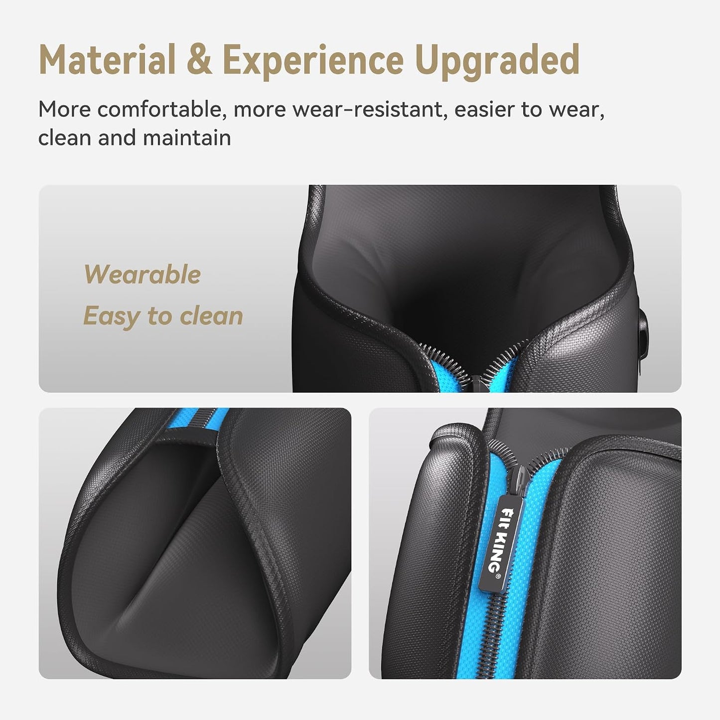 FIT KING Leg Compression Massager with Heat for Circulation and Pain Relief | FSA-HSA, Full Leg & Foot Massage for Swelling Edema RLS, Pressure Sensor, LCD Display, 3 Modes & Levels,Gift for Dad Mom Wife
