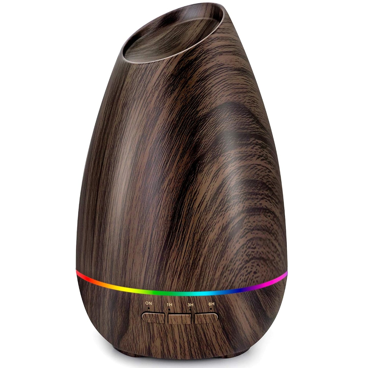 InnoGear 400ml Essential Oil Diffusers for Home Scent Humidifier, Brown | Adjustable Mist, Automatic Shut-Off, Cool Mist Humidifier, Ultrasonic, Large Room, Run up to 10hrs, Waterless Auto Off, Home