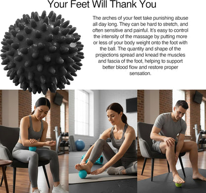 5-in-1 Massage Set, Complete Mobility Kit for Workout Recovery | Deep Tissue Roller for Legs, Spikey Foot Ball, Hamstring Stretch Strap, Quad Roller Stick, Carry Bag