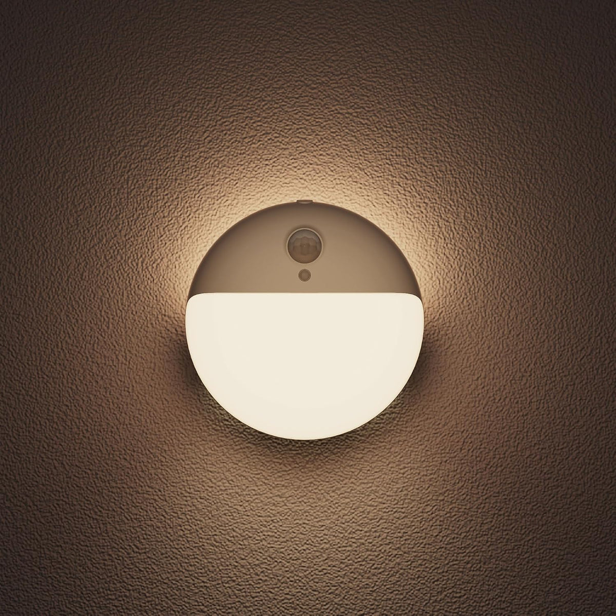 YUNLEX Small Motion Sensor Amber Night Light Battery Operated, Toilet Light