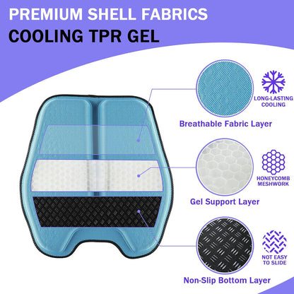 Soft Thin Gel Seat Cushion with 1 Inch Gel - Sciatica Relief