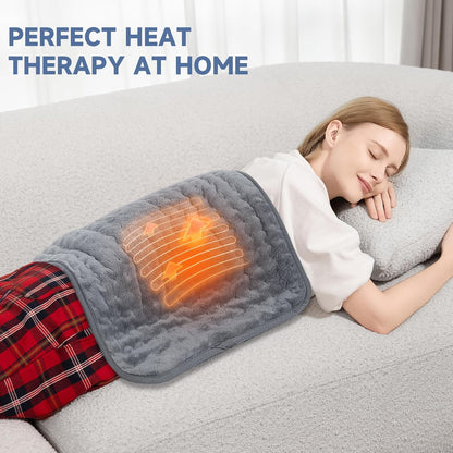 Heating Pad for Back, Neck, and Shoulder Pain Relief, Electric Heat Pad with 6 Heat Levels, Moist Heat Option, Auto Shut-Off, Birthday Christmas Gift for Women Men Mom Dad Grandma, Gift for her
