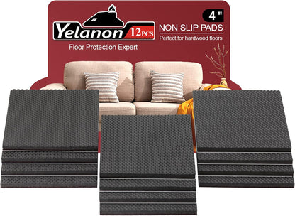 Non Slip Furniture Pads -56 pcs（1+2）” Furniture Grippers, Non Skid Furniture Legs,Self Adhesive Rubber Furniture Feet, Anti Slide Furniture Hardwood Floor Protector for Keep Couch Stoppers