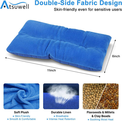 Atsuwell 6 x 11'' Microwave Heating Pad for Cramps & Joint Relief, Grey