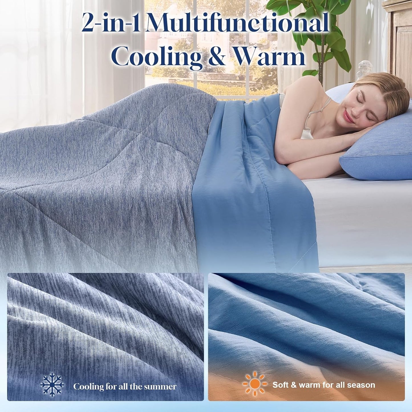 VK VK·LIVING Cooling Comforter King Size, Summer Cooling Blanket for Hot Sleepers and Night Sweats, Double-Sided Q-Max 0.45 Lightweight Breathable Soft Cooling Quilt for Bed Couch, 90"x108", Dark Gray