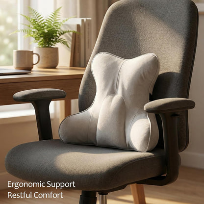 Back Pillow for Couch and Recliner, Lumbar Support Pillow for Sofa Sitting, Back Support Cushion for Office Chair, Ergonomic Back Cushion for Sitting Comfort, Slate Blue