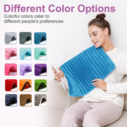Heating Pad,Heated Blanket,Heating Pad for Back Neck,Grey,24x12 Inch | Electric Heating Pad,Dry/Moist Heat Heating Pads,Heating Pads for Shoulder,Abdomen,Heat Pad for Women Men,Birthday Gift
