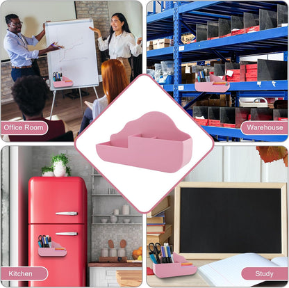 KITANIS Magnetic Pen Holder,2 Pack Magnetic Dry Erase Marker Holder with Generous Compartments,Strong Magnet Storage Marker Pen Pencil Organizer for Refrigerator,Whiteboard,Locker Accessories