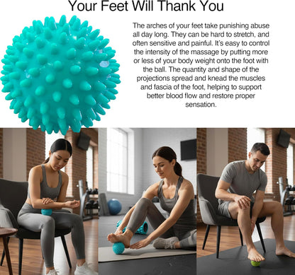 5-in-1 Massage Set, Complete Mobility Kit for Workout Recovery | Deep Tissue Roller for Legs, Spikey Foot Ball, Hamstring Stretch Strap, Quad Roller Stick, Carry Bag