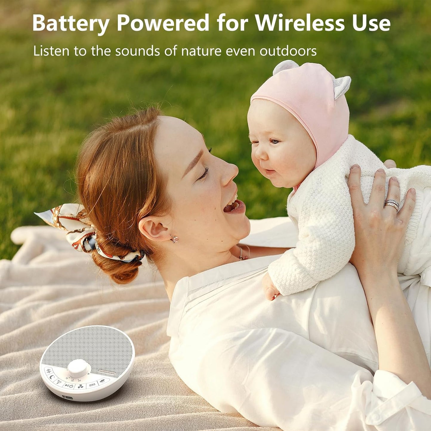 Portable White Noise Sound Machine with 24 Sleep Sounds, Bluetooth Function | Sleep Well