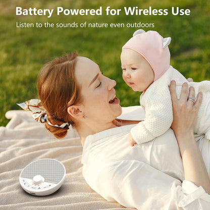 Portable White Noise Sound Machine with 24 Sleep Sounds, Bluetooth Function | Sleep Well