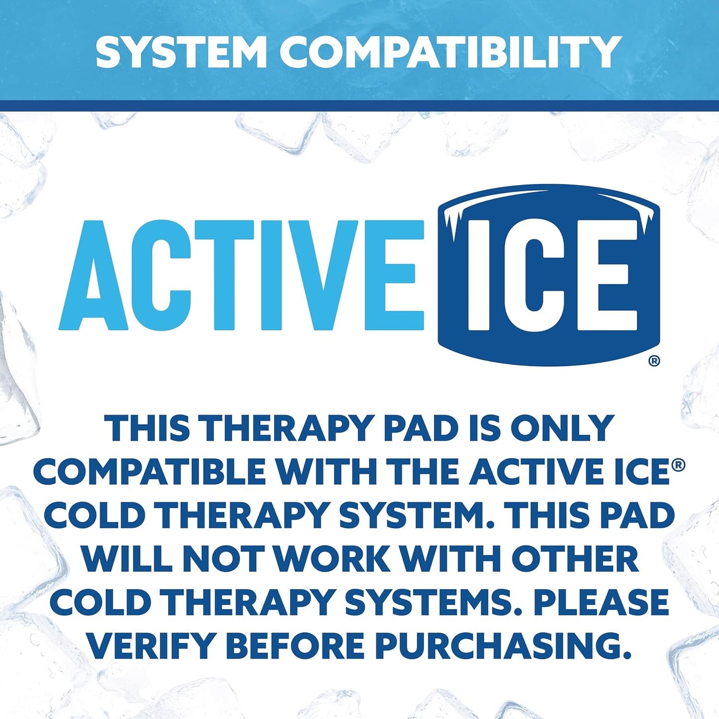 Polar Active Ice® 3 in 1 Knee, Ankle, & Elbow Therapy pad 12.5” x 10.5” with Attached Belts. Use only with The Polar Active Ice #AIS Therapy System.