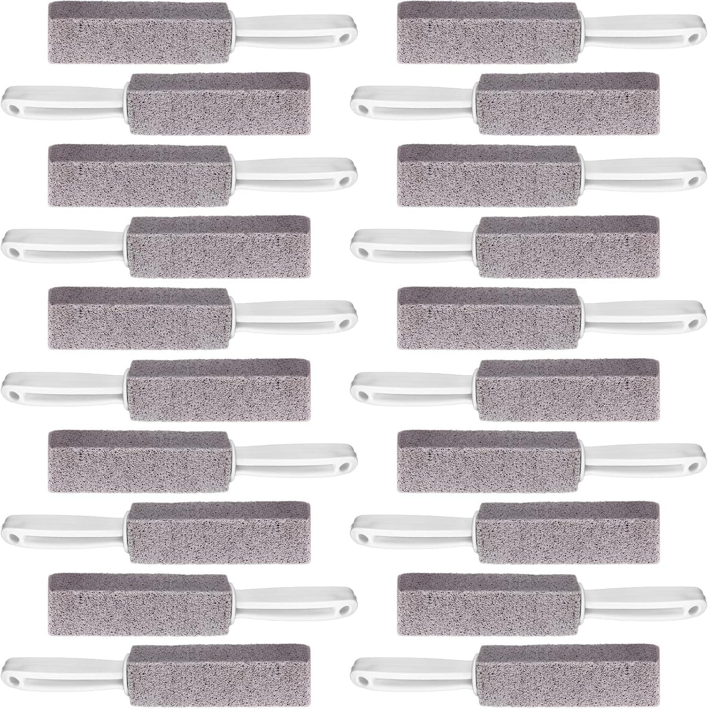 Vesici 20 Pieces Pumice Cleaning Stone with Extra Long Handle Pumice Stone Toilet Bowl Cleaner for Toilet, Bathtubs, Sinks, Swimming Pool, Grills, Kitchen, Household Cleaning