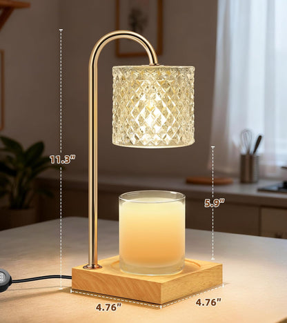 TigQiang Candle Warmer Lamp with Timer, Birthday Gifts for Women, Amber