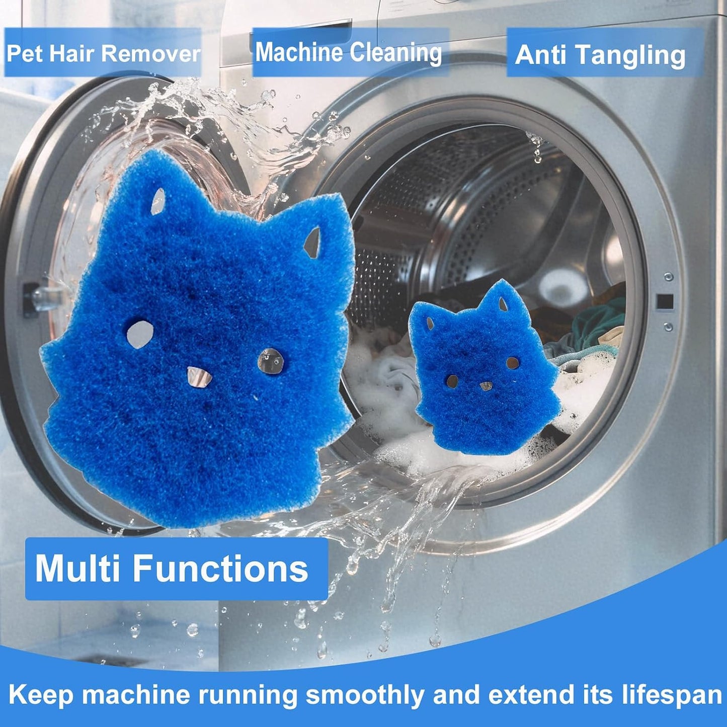 Pet Hair Remover for Laundry, 6PCS Reusable Dog & Cat Hair Remover Tool | Removes Pet Fur, Hair, Lint, Dander From Clothes &Washing Machine.