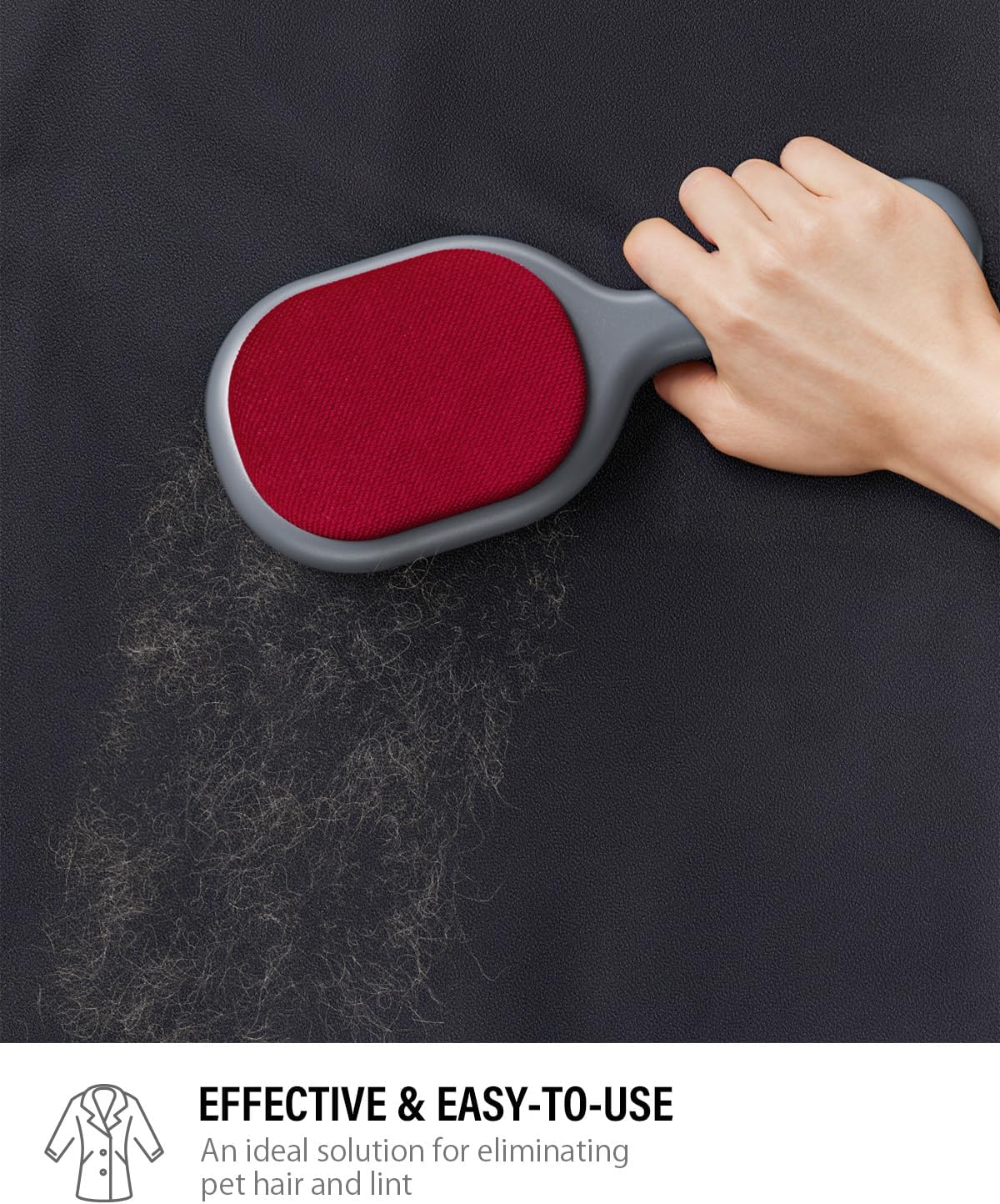 VASSON Double-Sided Lint Brushes for Clothes & Pet Hair Remover | Heavy-duty, Durable double-sided velvet quickly removes stubborn hair