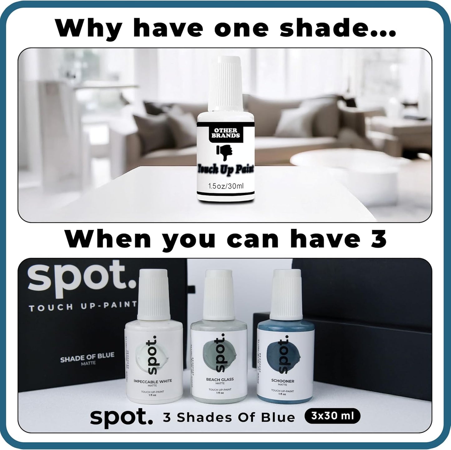 spot. Touch-Up Paint | Matte Finish for Cabinets, Walls, Doors & Furniture | Multi-Tone Beige Repair Kit | Quick-Dry, Self-Priming, Low-Odor, Eco-Friendly | No-Sanding or Primer Needed | 3 Pack