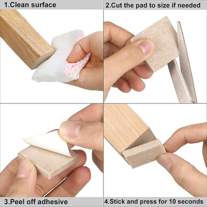 Felt Furniture Pads 300 Pieces, Furniture Pads for Hardwood Floors Black | Self-adhesive felt pads prevent scratches and noise, ideal for chair legs, suitable for hardwood floors and indoor furniture