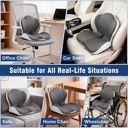 Car Seat Cushion Office Chair Cushion with Lumbar Support Pillow