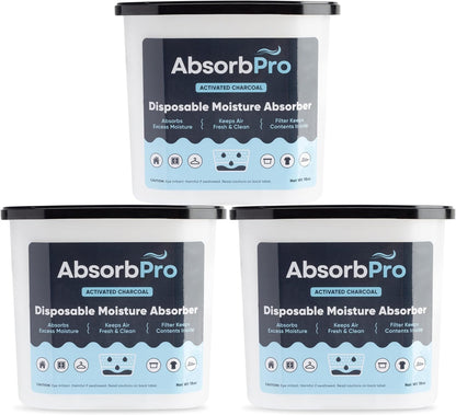 Charcoal Moisture Absorber Tub 18 oz, 3-Pack