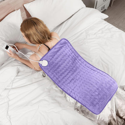 Heating Pad for Back, Neck, and Shoulder Pain Relief, Electric Heat Pad with 6 Heat Levels, Moist Heat Option, Auto Shut-Off, Birthday Christmas Gift for Women Men Mom Dad Grandma, Gift for her