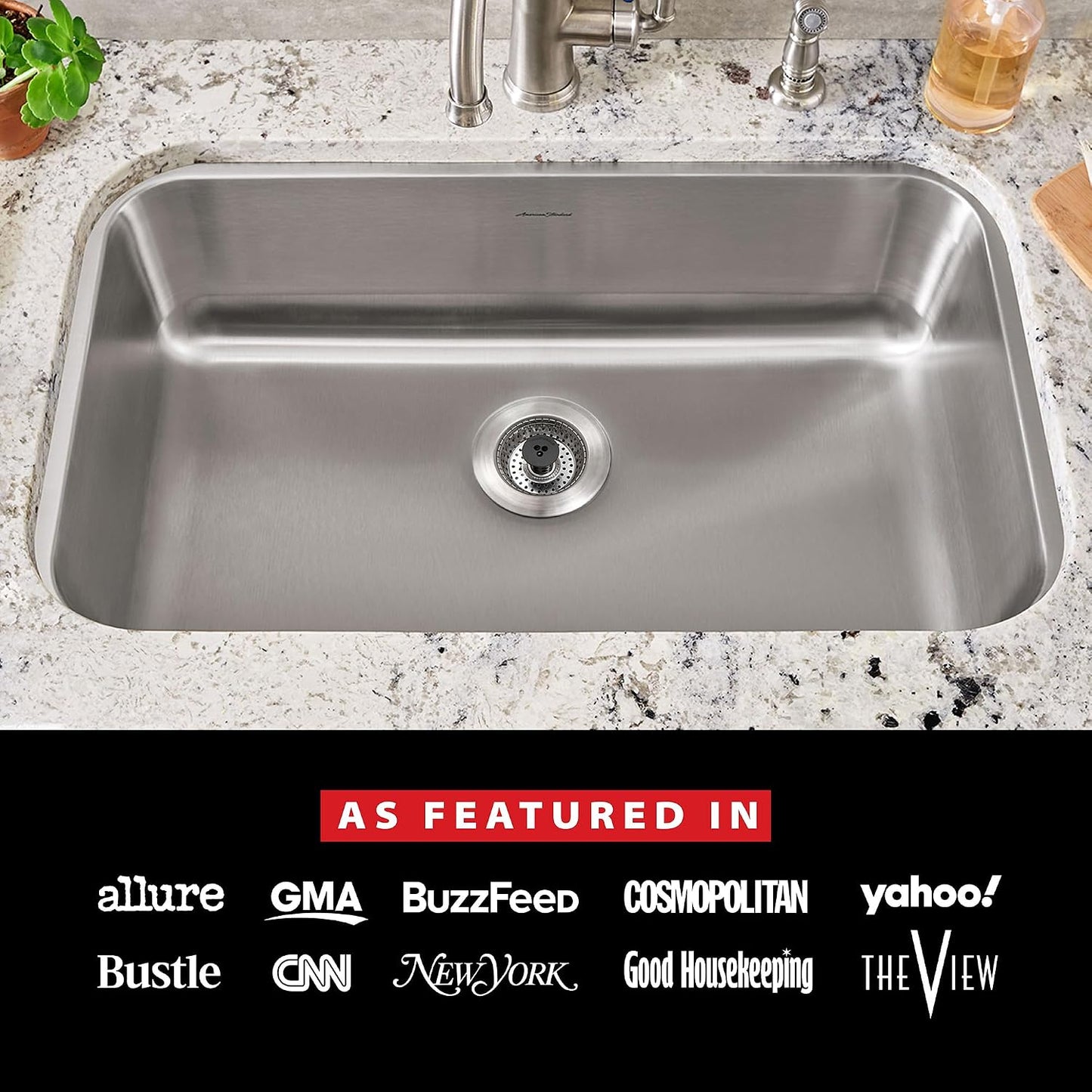 Kitchen SinkShroom Revolutionary Clog-Free Stainless Steel Sink Strainer, Black, 1-(Pack)