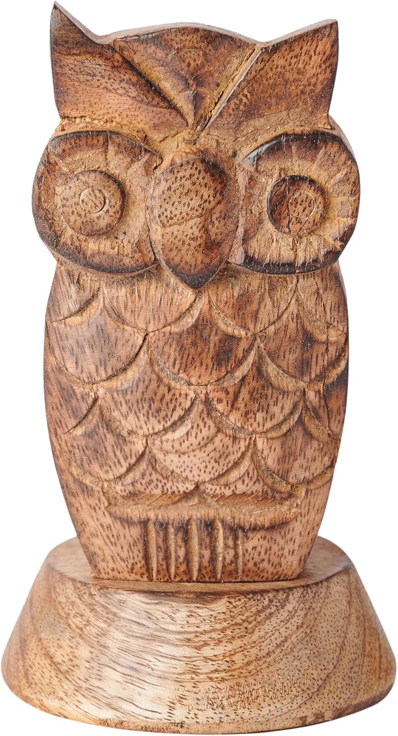 Birthday Gifts for Women Wooden Owl Glasses Holder Night Stand Reading Eyeglass Spectacle Retainer Gifts for Adults Women Men Him Her Mom Dad Car