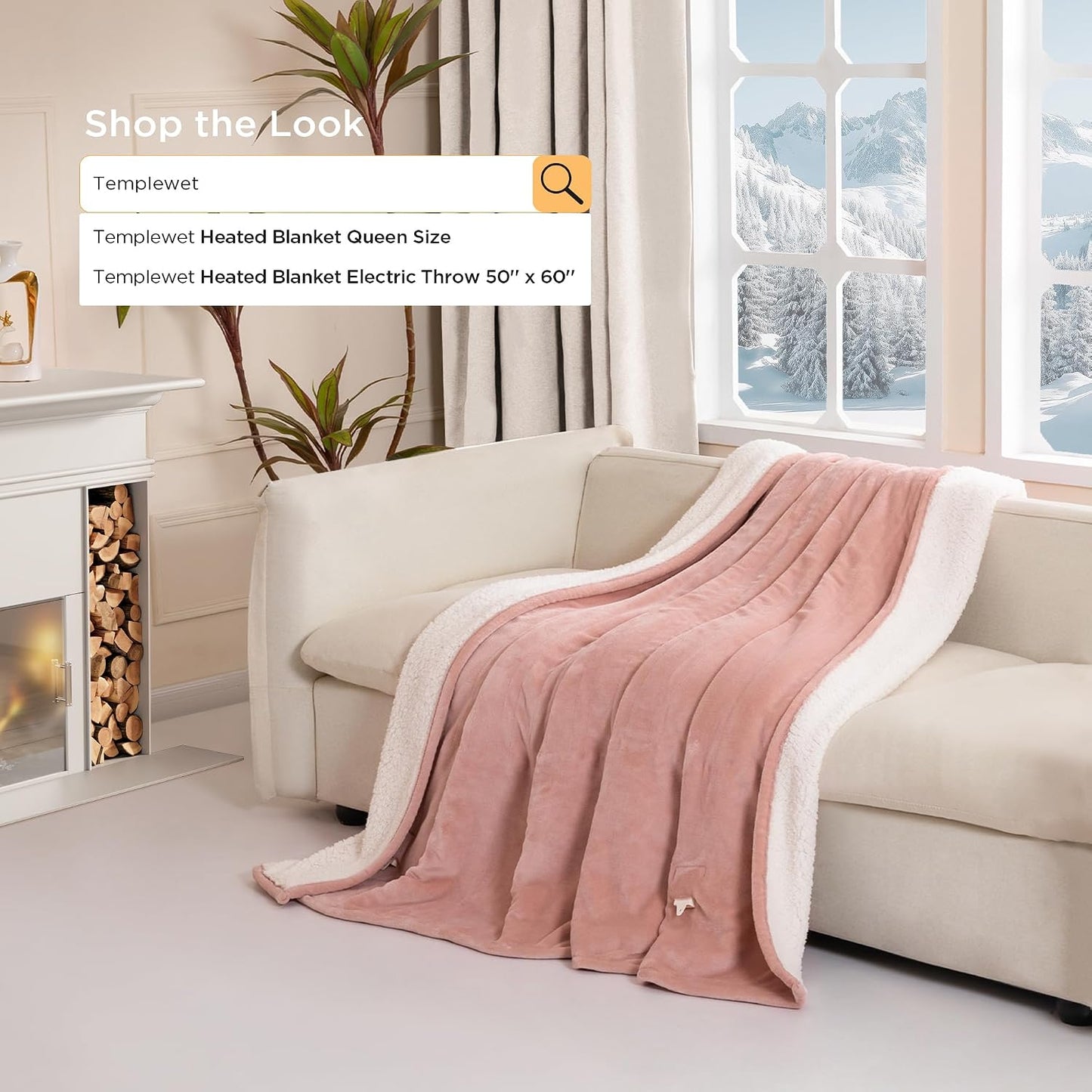 Templewet Heated Blanket Throw 50" x 60",Cute Electric Blanket,Racoon | Timer Settings,Auto Off,Soft Sherpa Heated Throw Blanket,Machine Washable,Fast Heating for Sofa Bed Office Use,Gifts for Mom