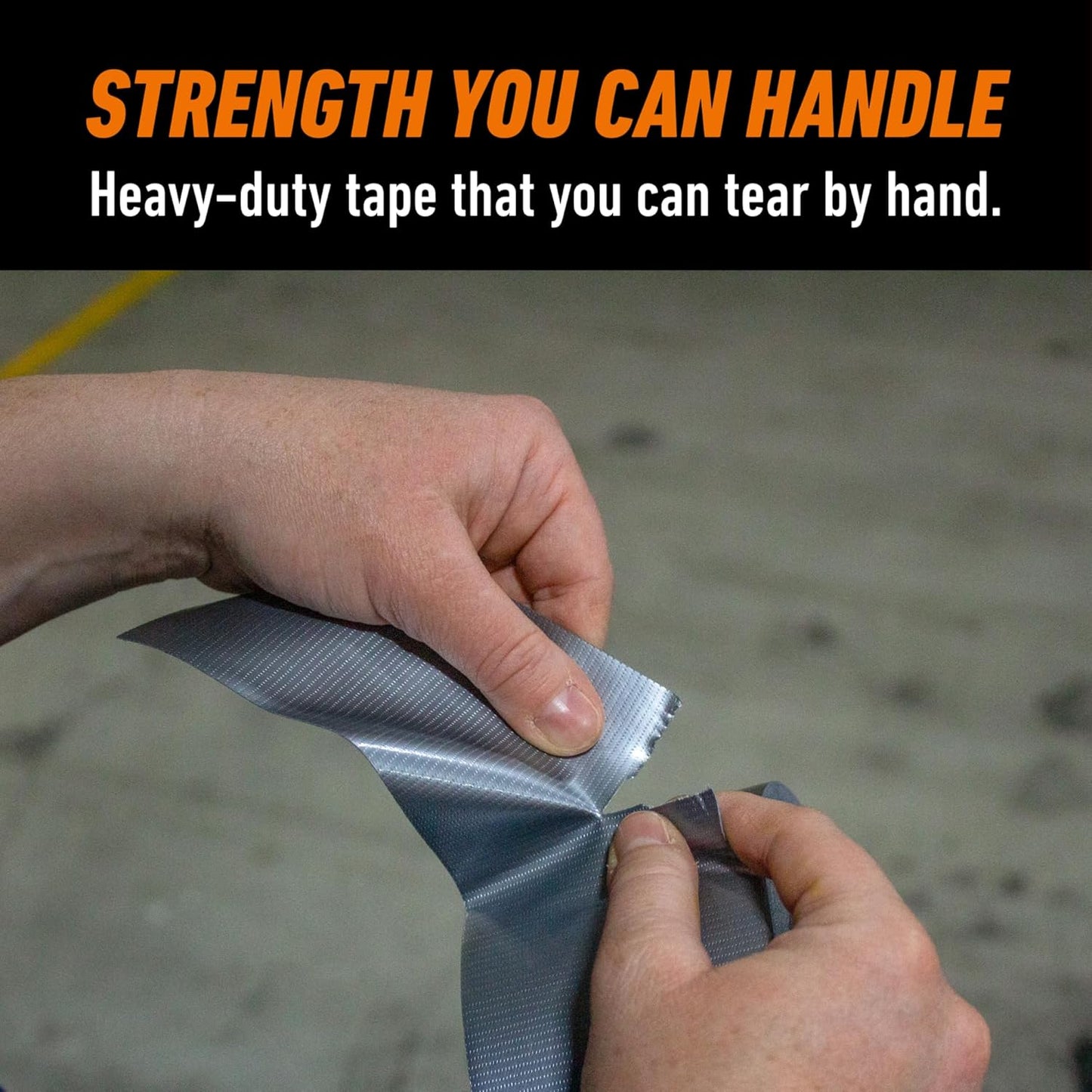 Gorilla Tough & Wide Heavy Duty Duct Tape, Black, 2.88" x 25 yd, 1-Pack | Weather Resistant, Indoor & Outdoor Use, Double-Thick Adhesive, Reinforced Backing, Hand-Tearable