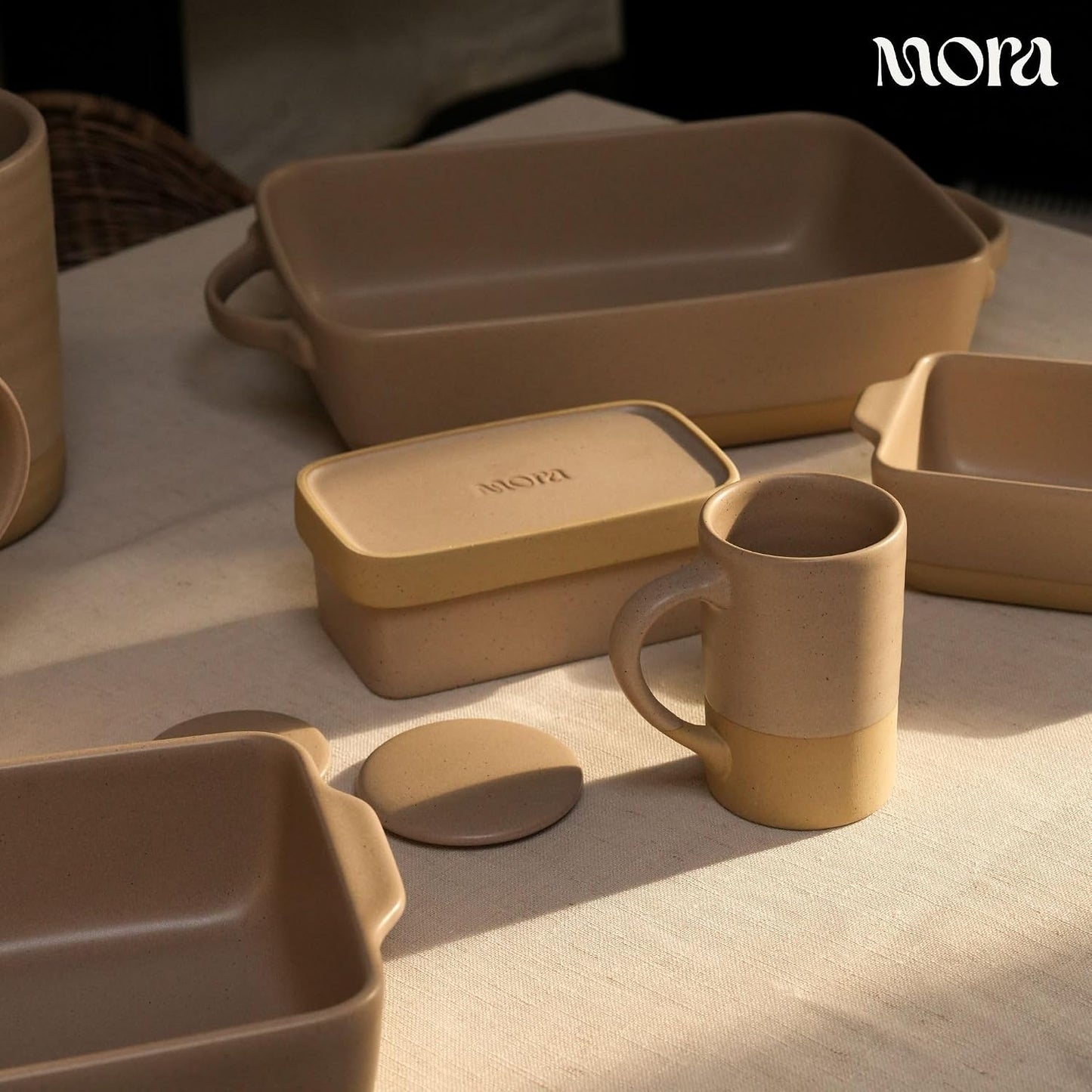 Mora Ceramics Tea Cup with Loose Leaf Infuser, Spoon and Lid, 12 oz, Microwave and Dishwasher Safe Coffee Mug - Rustic Matte Ceramic Glaze, Modern Herbal Tea Strainer - Great Gift for Women, Garnet
