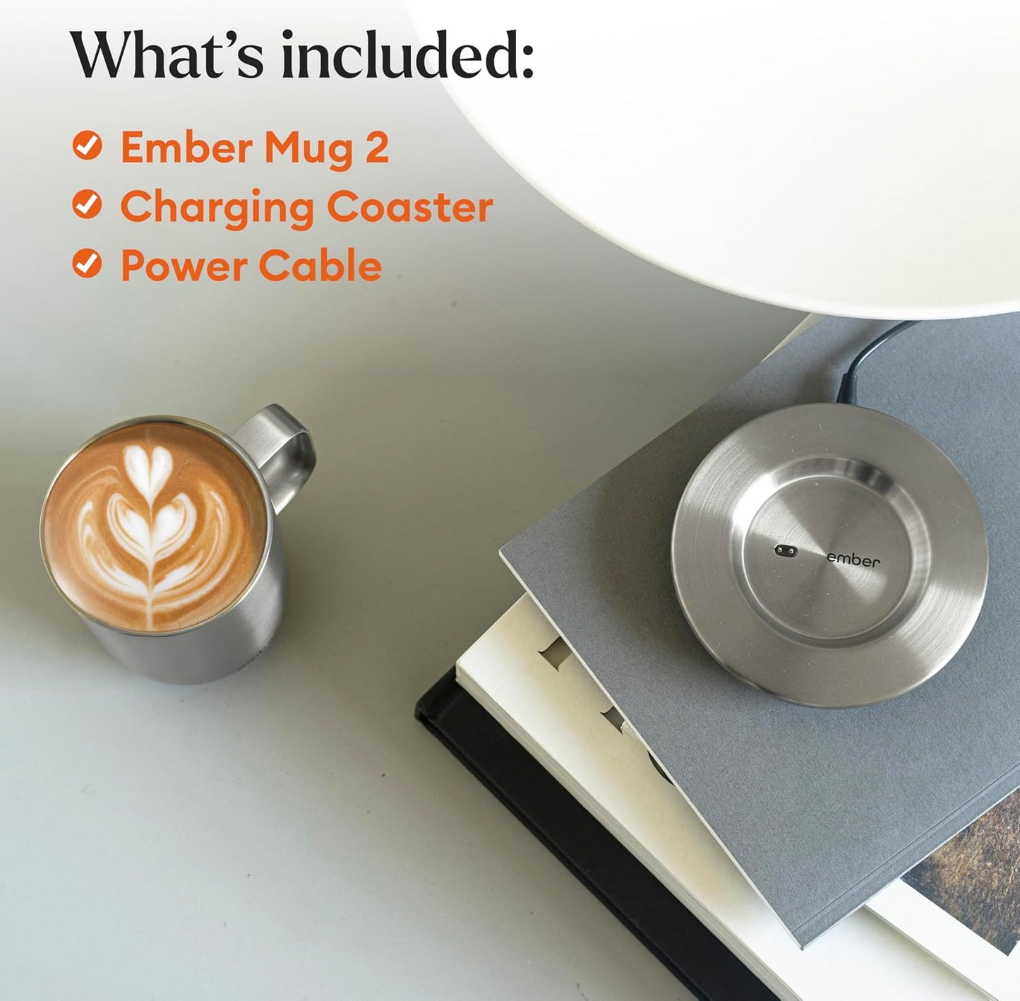 Ember Temperature Control 14oz Smart Mug 2, App-Controlled and Rechargeable Heated Coffee Cup Warmer with Intelligent LED Display, Sage Green.