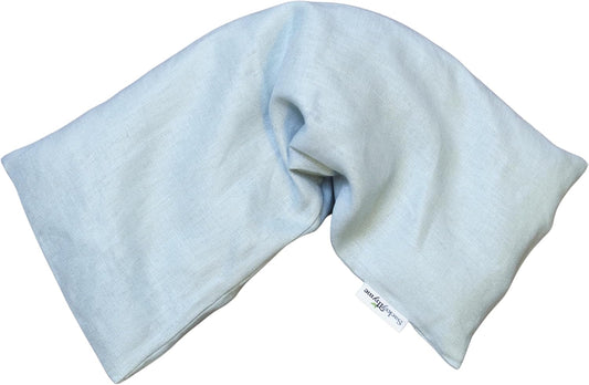 Sacksy Thyme Microwave Heating Pad - 100% Linen Cover, Unscented, Size 18x7, Comforting Heat Pad for Cramps, Back,Neck,Shoulders, Leg Pain, Hot Microwavable Heat Pack, Color: Silver Sage, Made in USA