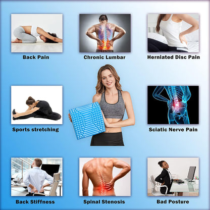 Back Stretcher Pillow – Pain Relief for Lower Back, Lumbar Support, Posture Correction, Sciatica Aid, Orthopedic Design, Easy to Use at Home, Office, or Anywhere, Orthopedist Recommended